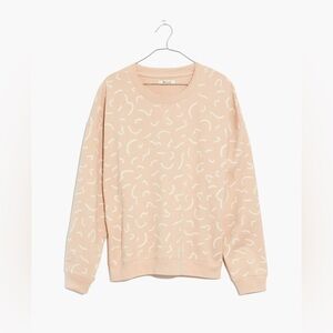Madewell pink Crewneck Sweatshirt in Bold Squiggles size small
